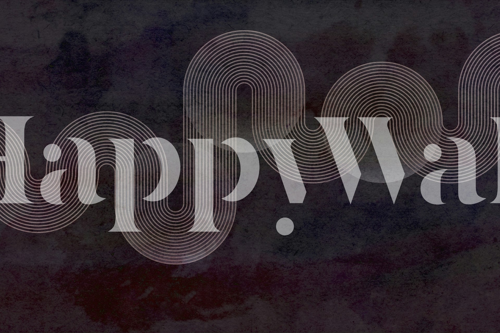 Curved retro lines on a dark background wallpaper