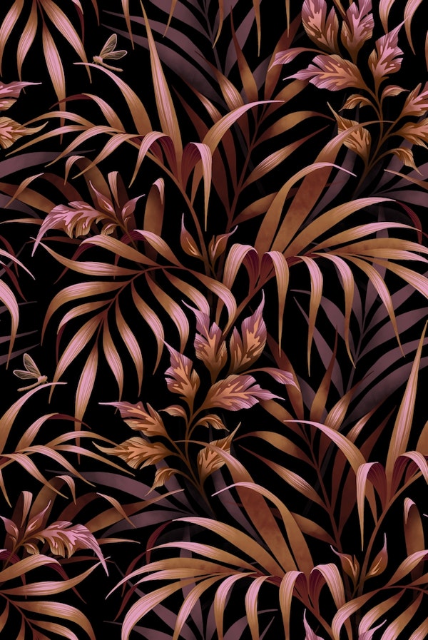Tropical Garden - Burnt Orange
