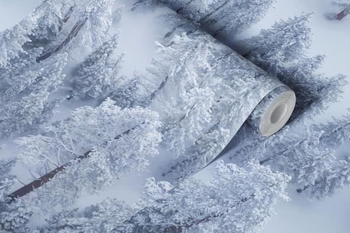 Aerial Winter Forestwallpaper roll
