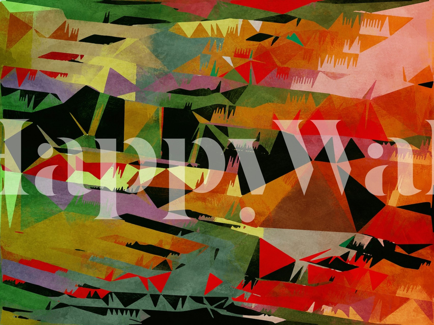 tapeta Red Forest 1 zobrazená v místnosti