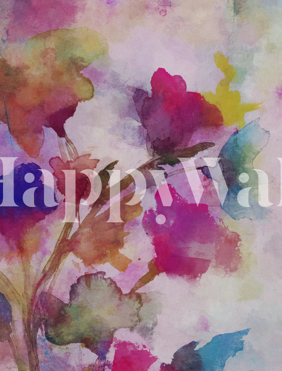 Dancing Flowers wallpaper in a room