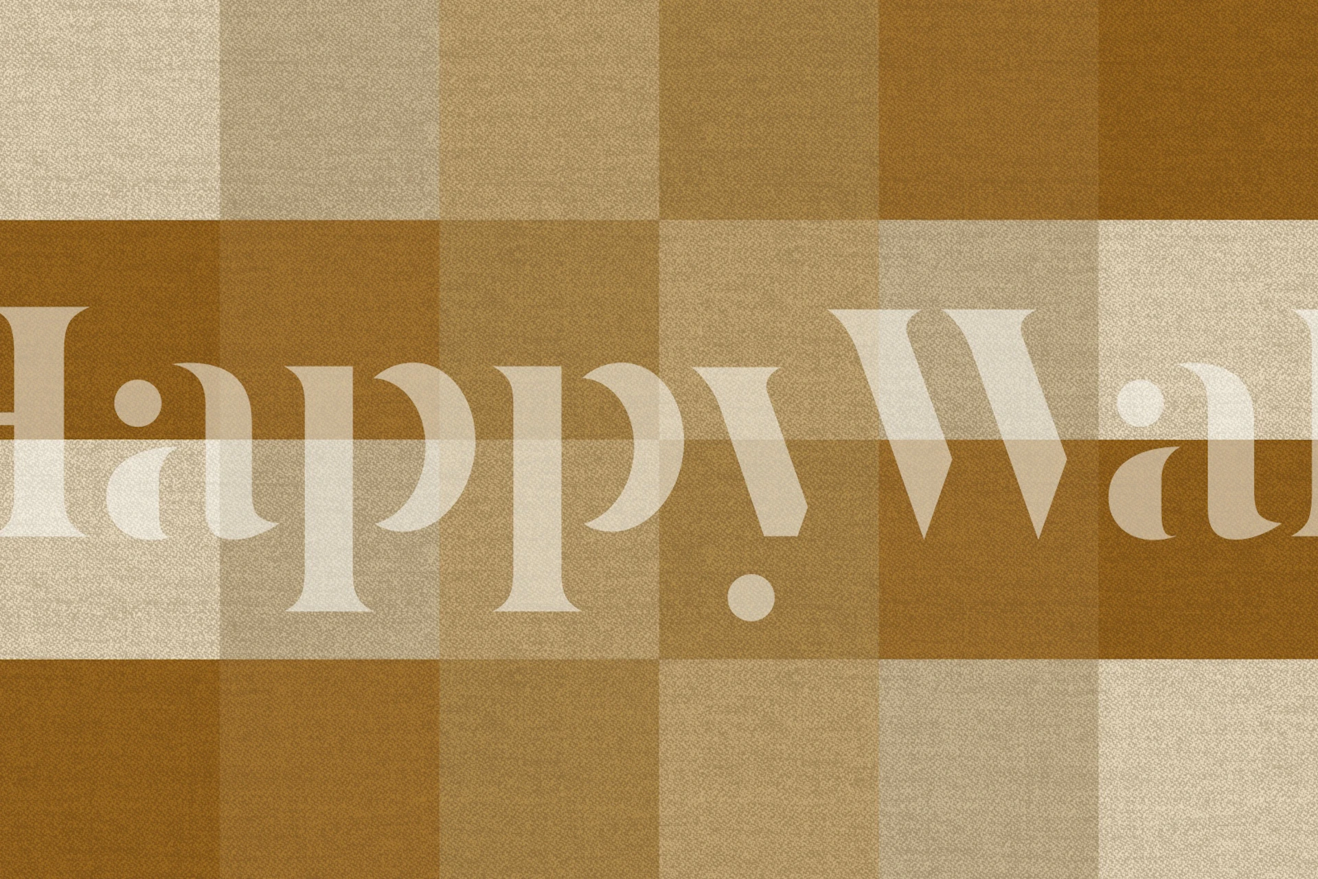 Linen checkerboard pattern in brown and beige wallpaper