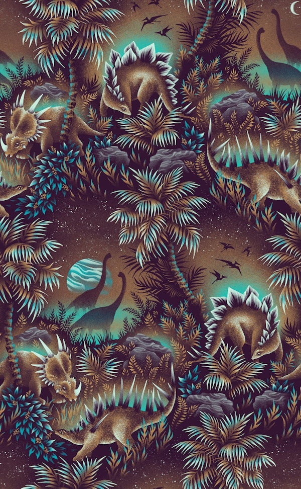 Dinosaur Lagoon - Mustard / Mint