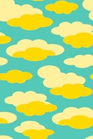 DAYDREAM Fluffy Yellow Cream Sky Clouds wallpaper