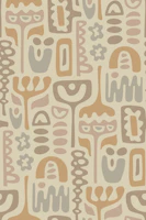 DREAMSCAPE Retro Abstract Floral - Neutrals wallpaper