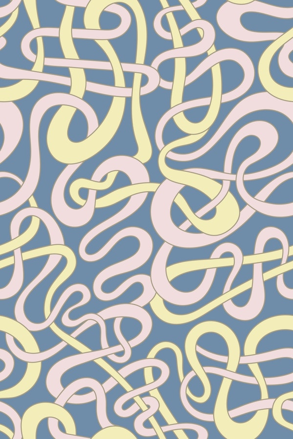 Tangled Stripes Groovy Squiggly Stripe Pastel