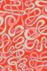 Tangled Stripes Groovy Squiggly Stripe Coral