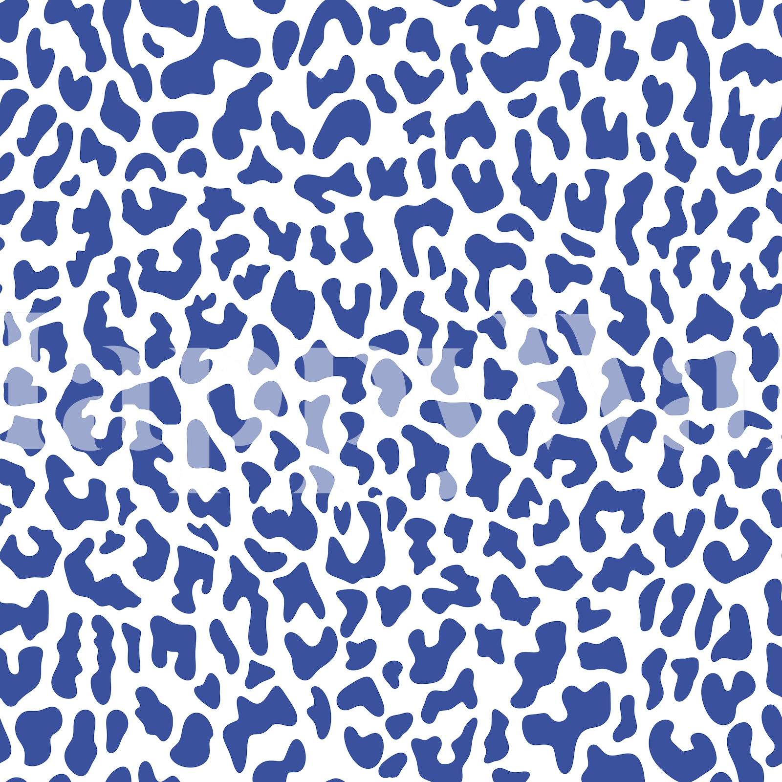 Blue and White Leopard Print wallpaper Happywall
