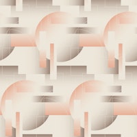 Geometric Gradient peach brown carta da parati
