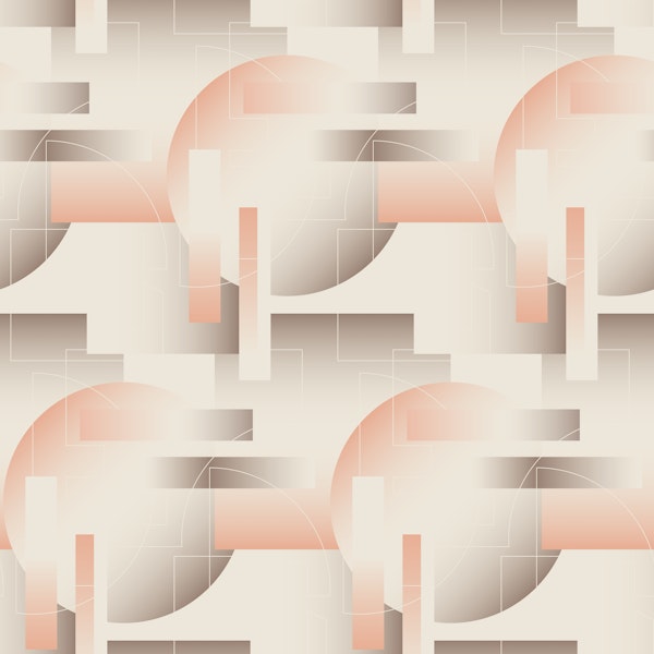 Geometric Gradient peach brown