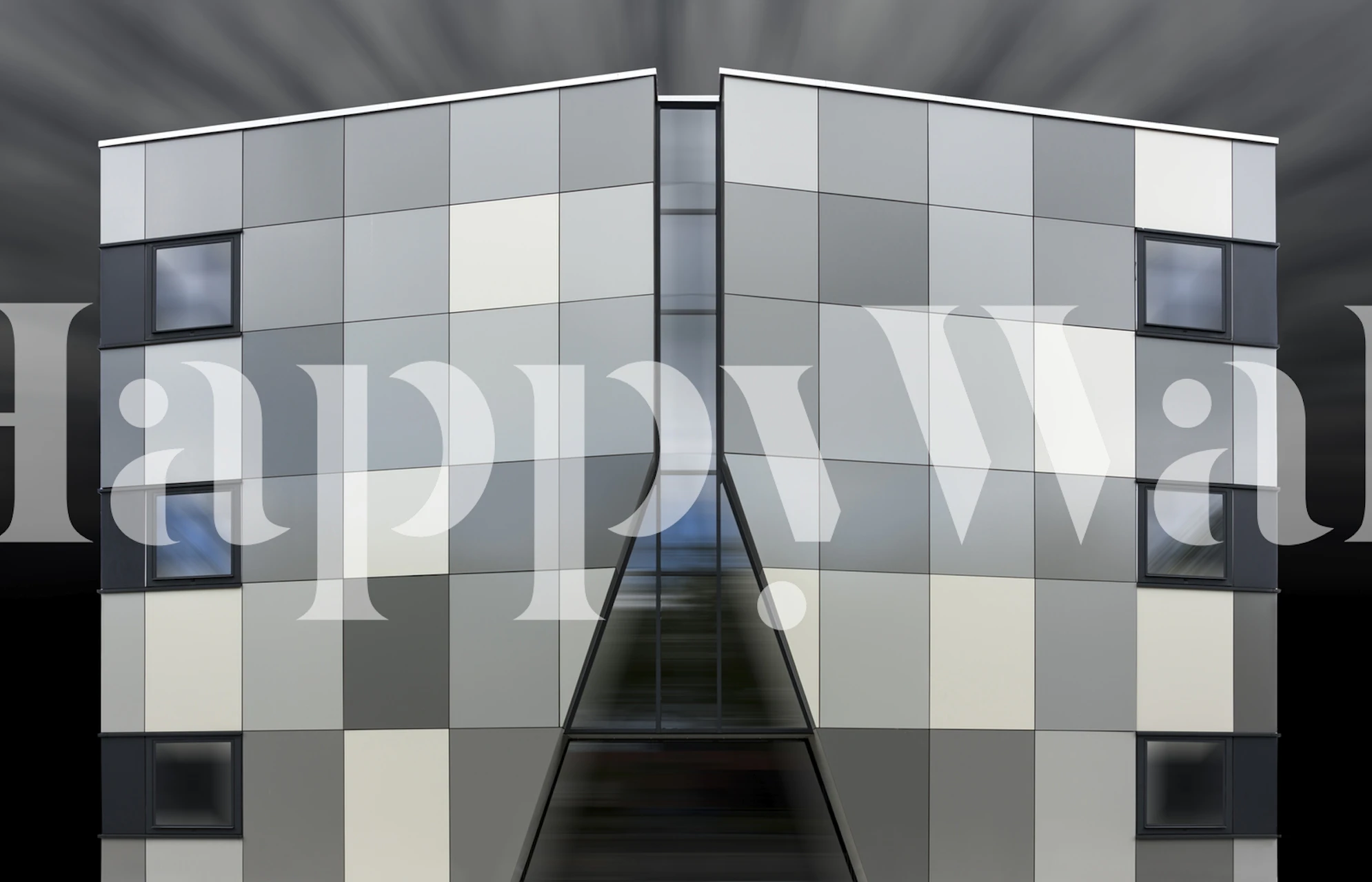 Tone on tone wallpaper displayed in a modern room