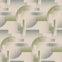 Geometric Gradient beige green carta da parati