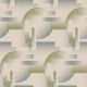 Geometric Gradient beige green