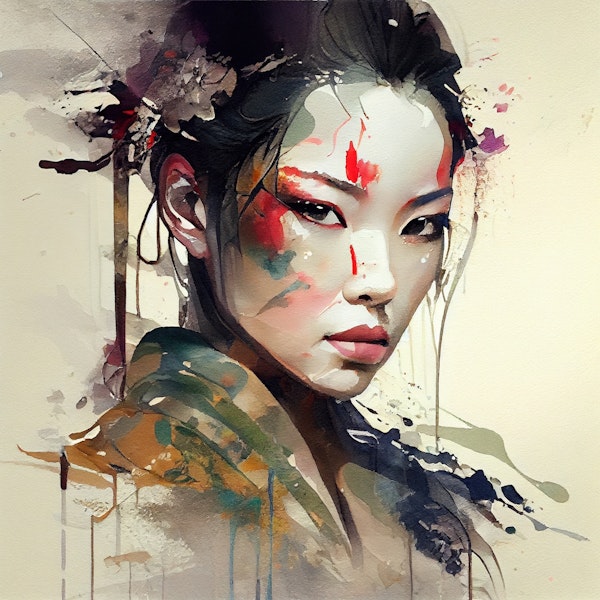Warrior Geisha Portrait