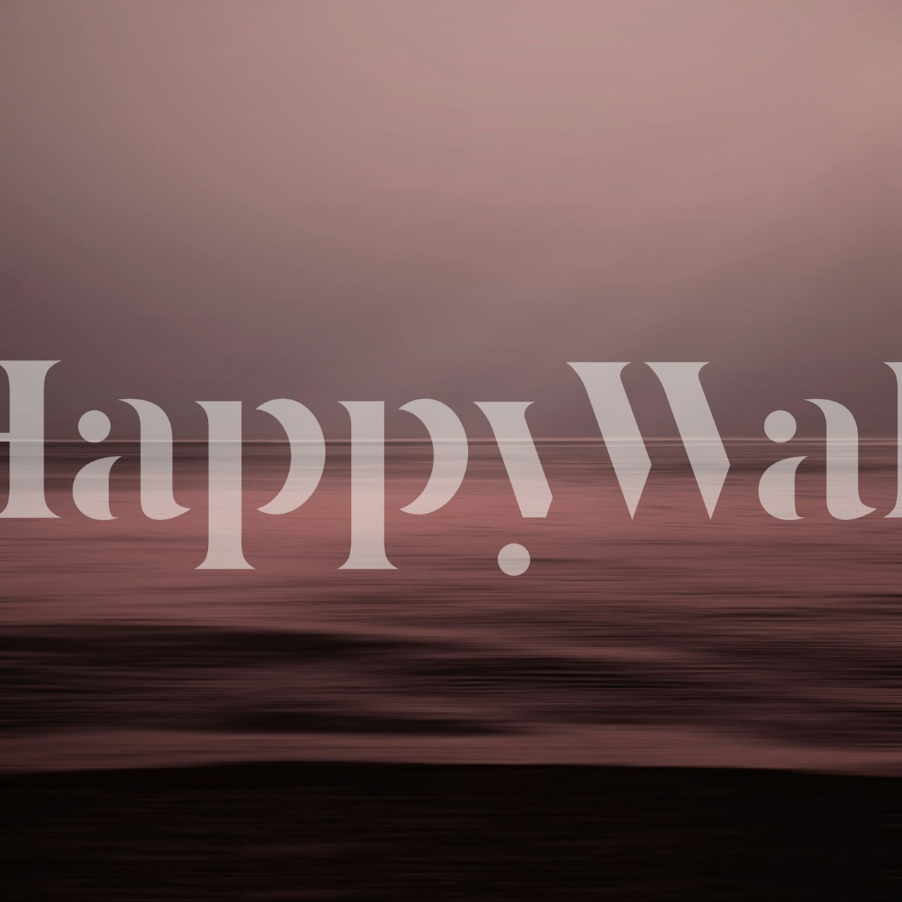 Carta da parati Ruby Red Seascape mostrata in una stanza