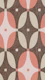 Retro oval geometric brown peach