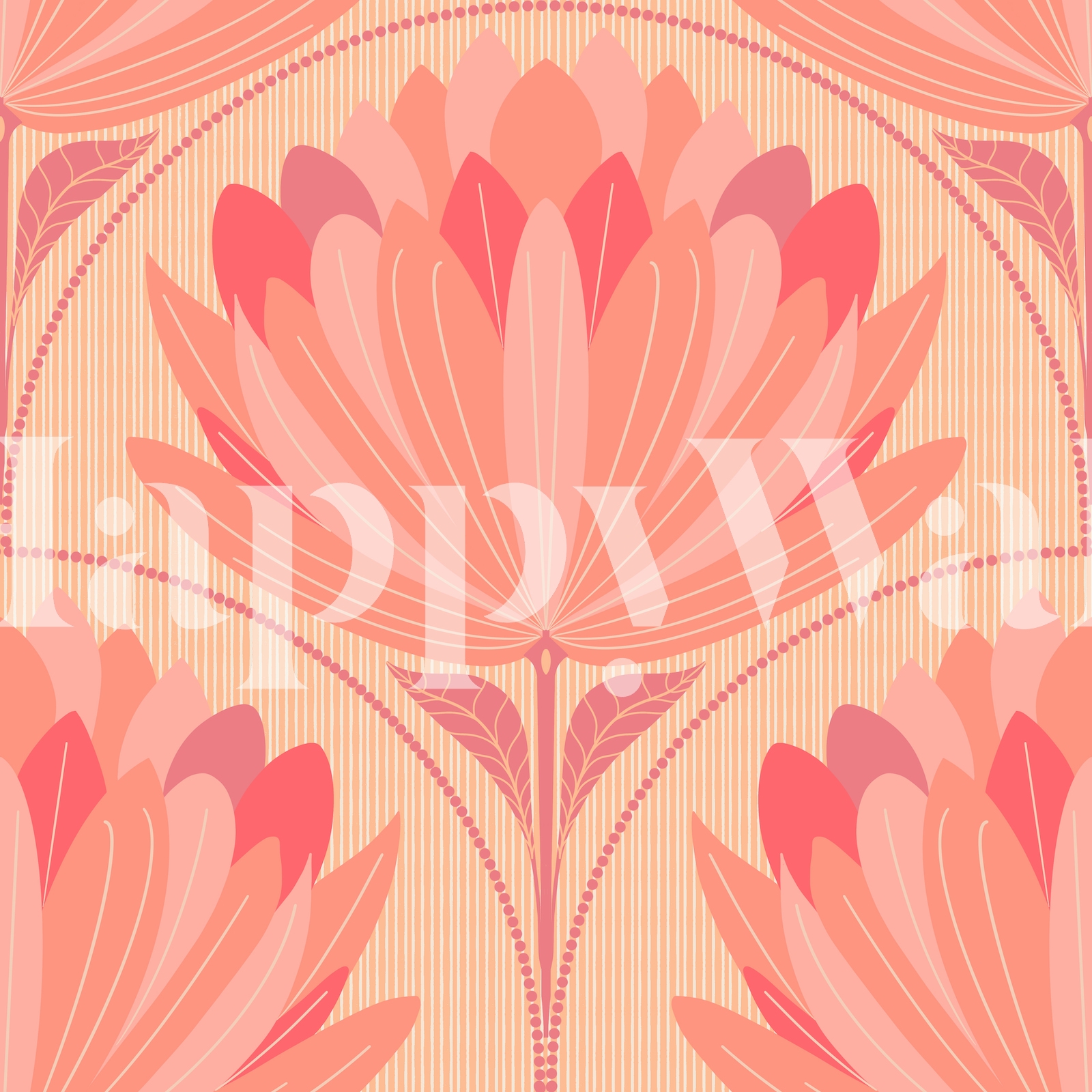 Peach Lotus wallpaper | Happywall