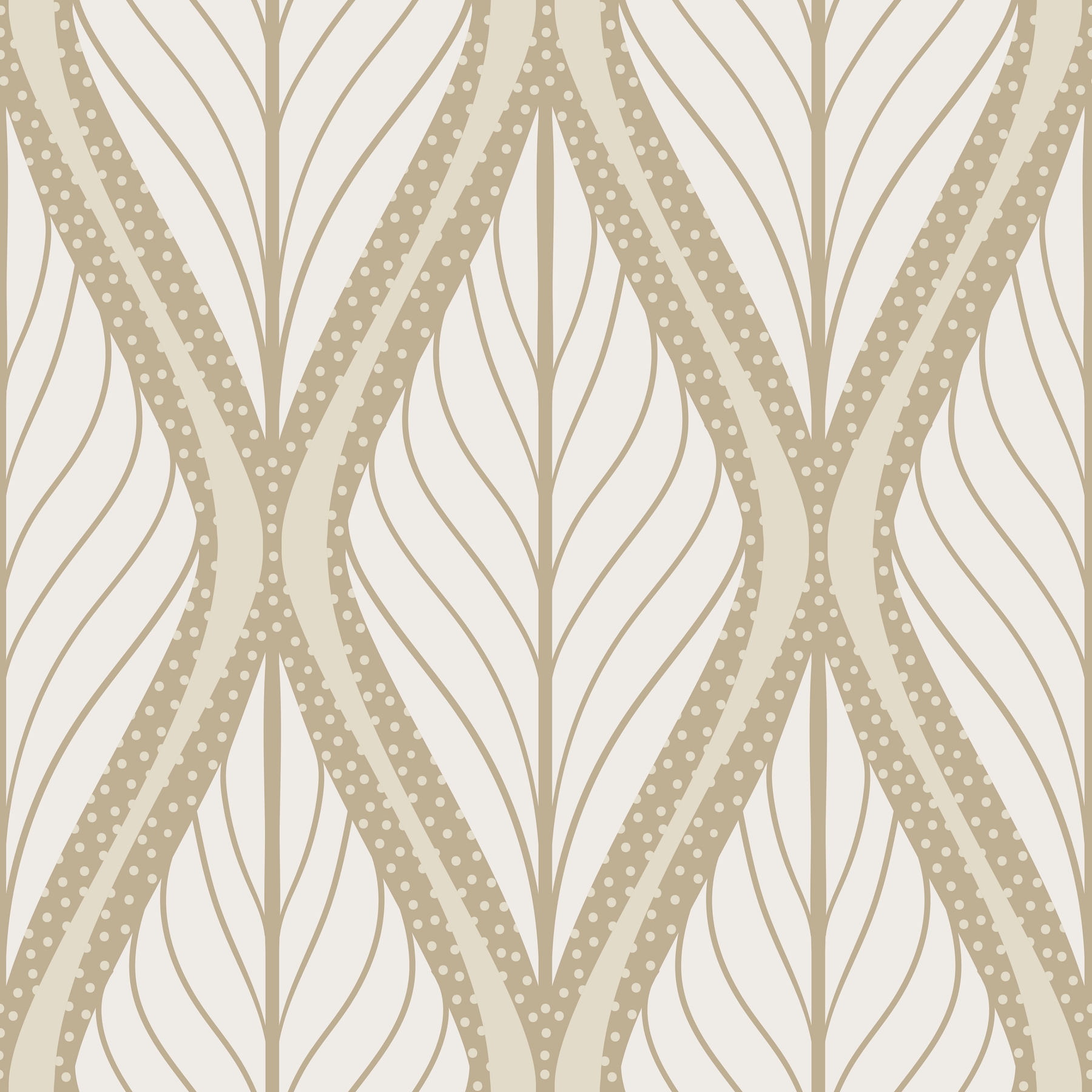 Abstract Art deco leaves light neutrals wallpaper - Free shipping