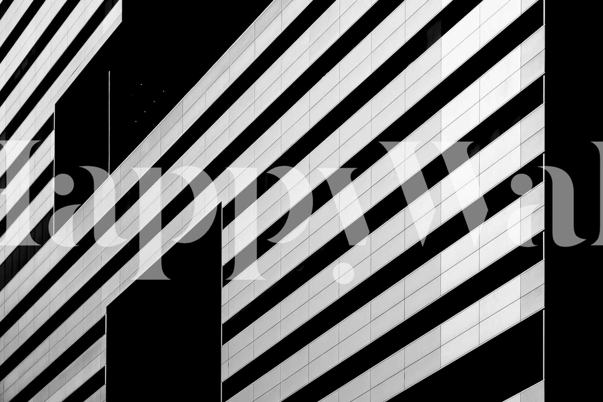 Black interruptions wallpaper design in a room