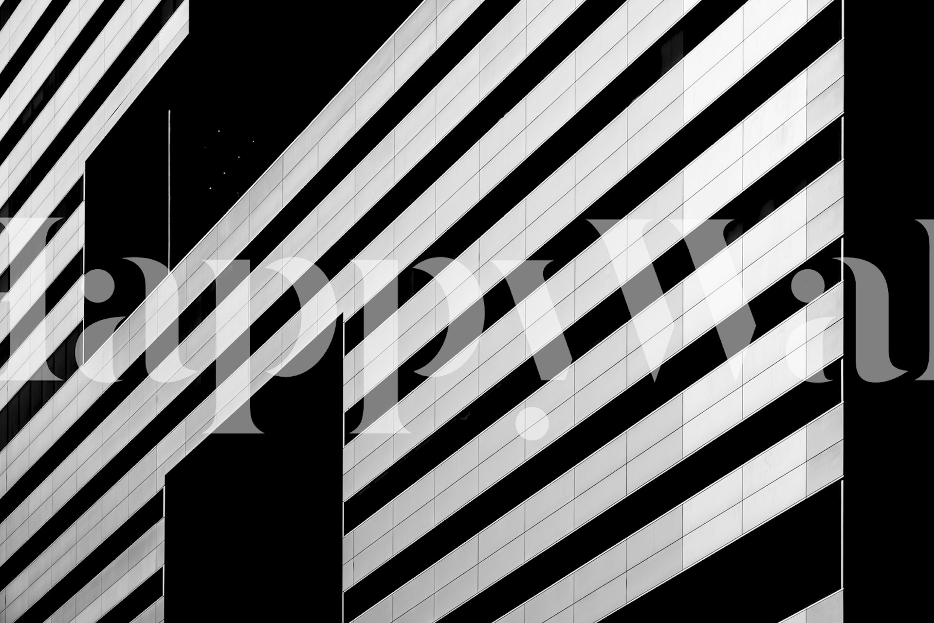 Black interruptions wallpaper design in a room