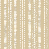 Hand drawn boho stripe warm beige tapet