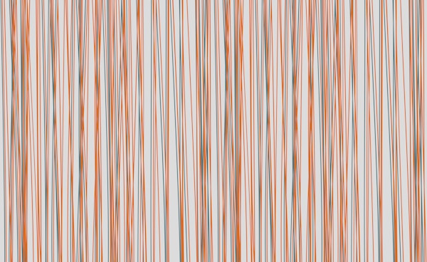 Hand-Drawn Line Grid Burnt Orange Creme