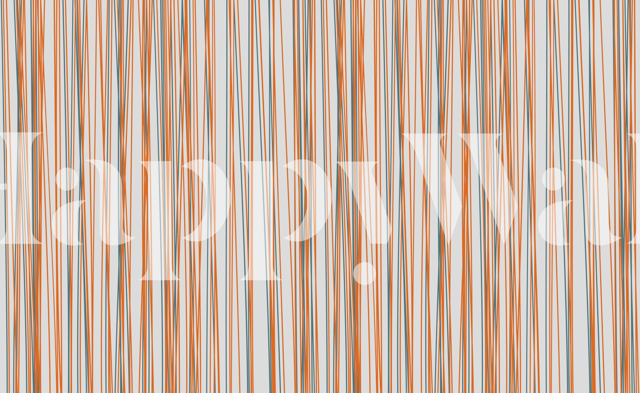 Burnt Orange og Creme håndtegnet tapet i rummet