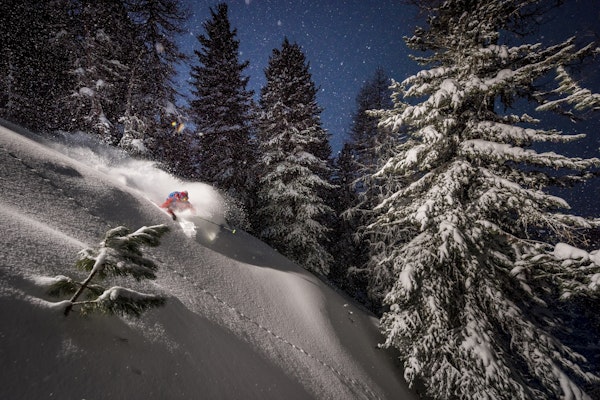Night Powder turns with Adrien Coirier