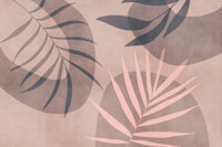 Palm Leaf Serenade Peach Blush wallpaper