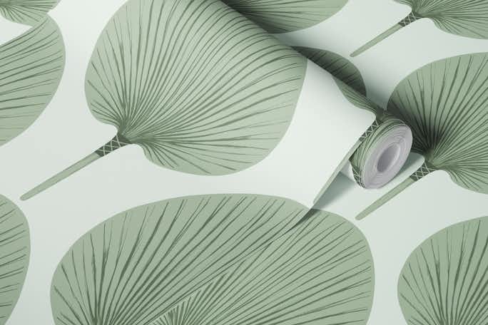 Palm Leaf - Sage Greenwallpaper roll