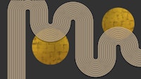 Modern Arch Line Art Wave wallpaper