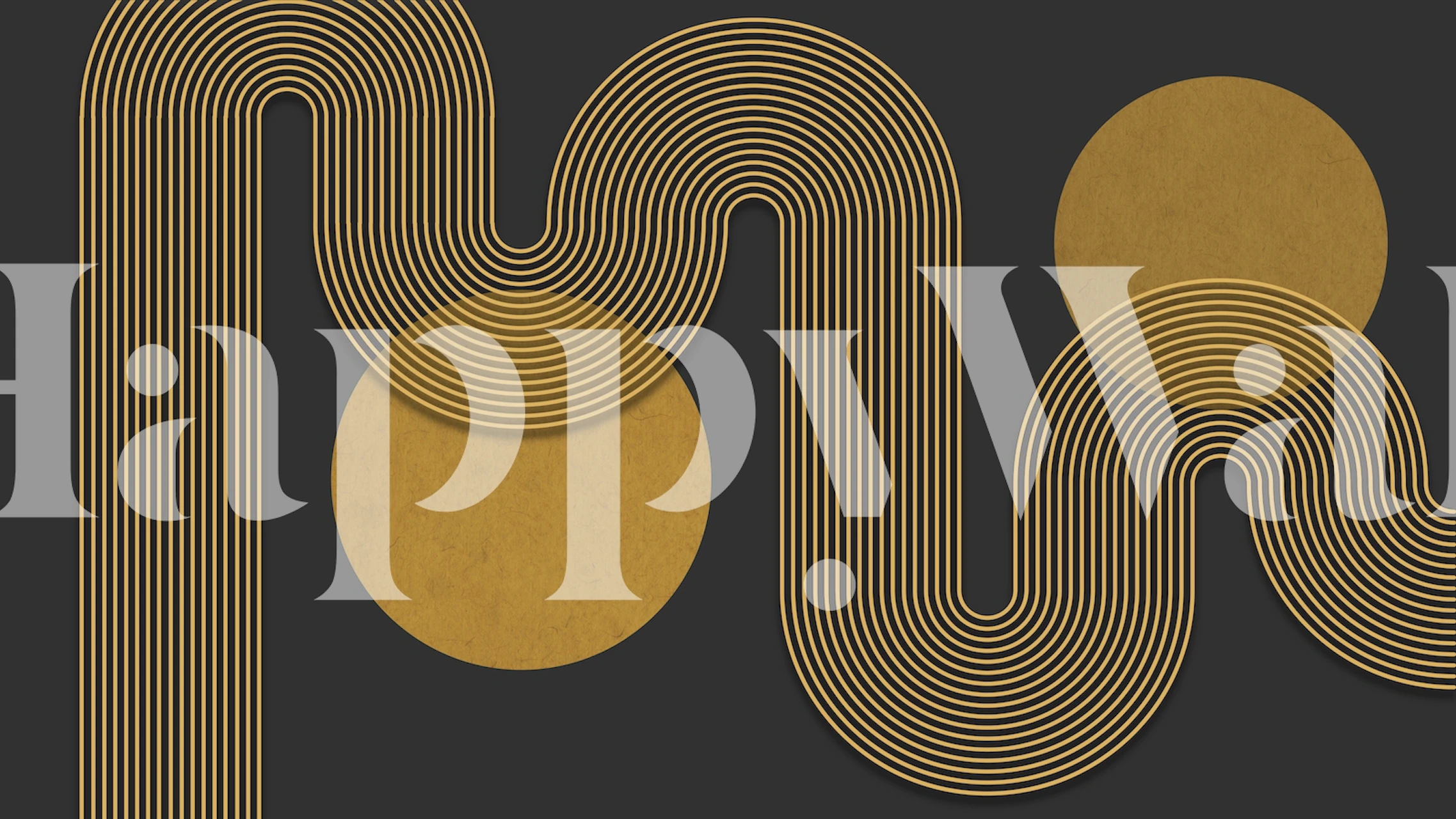 Tapeta Modern Arch Line Art w pokoju