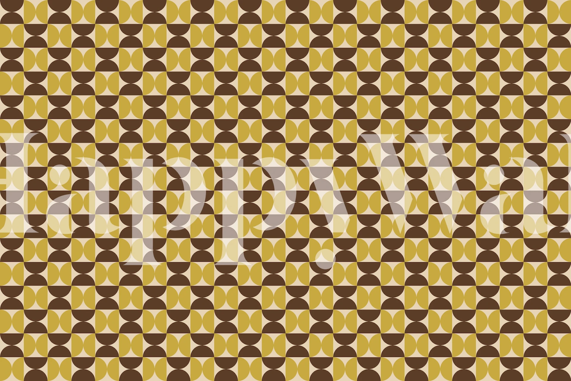 Mid-Century Tiles III Tapete in einem Raum