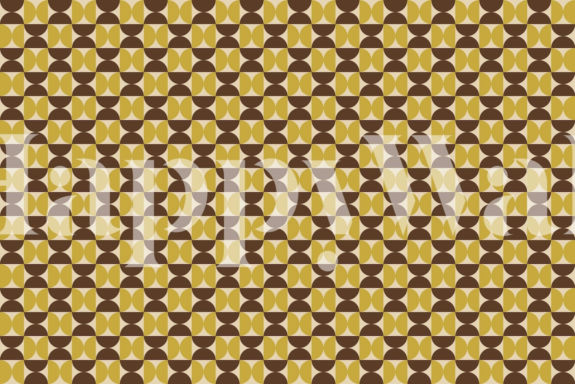 ταπετσαρία Mid-Century Tiles III σε ένα δωμάτιο