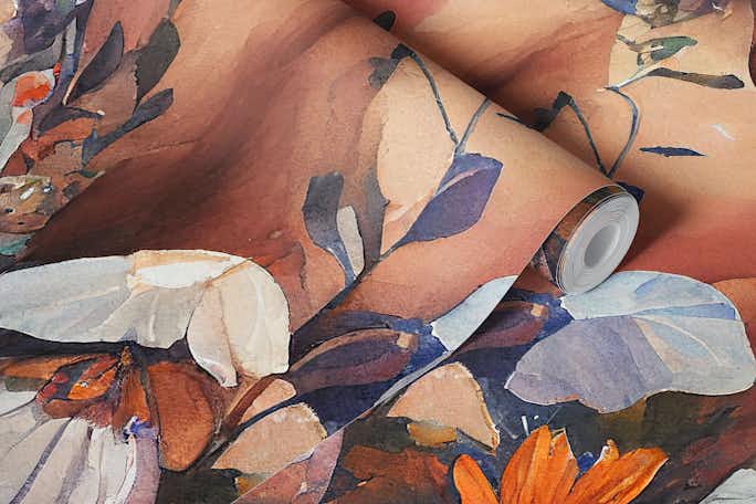 Watercolor Butterfly Woman Body #3wallpaper roll