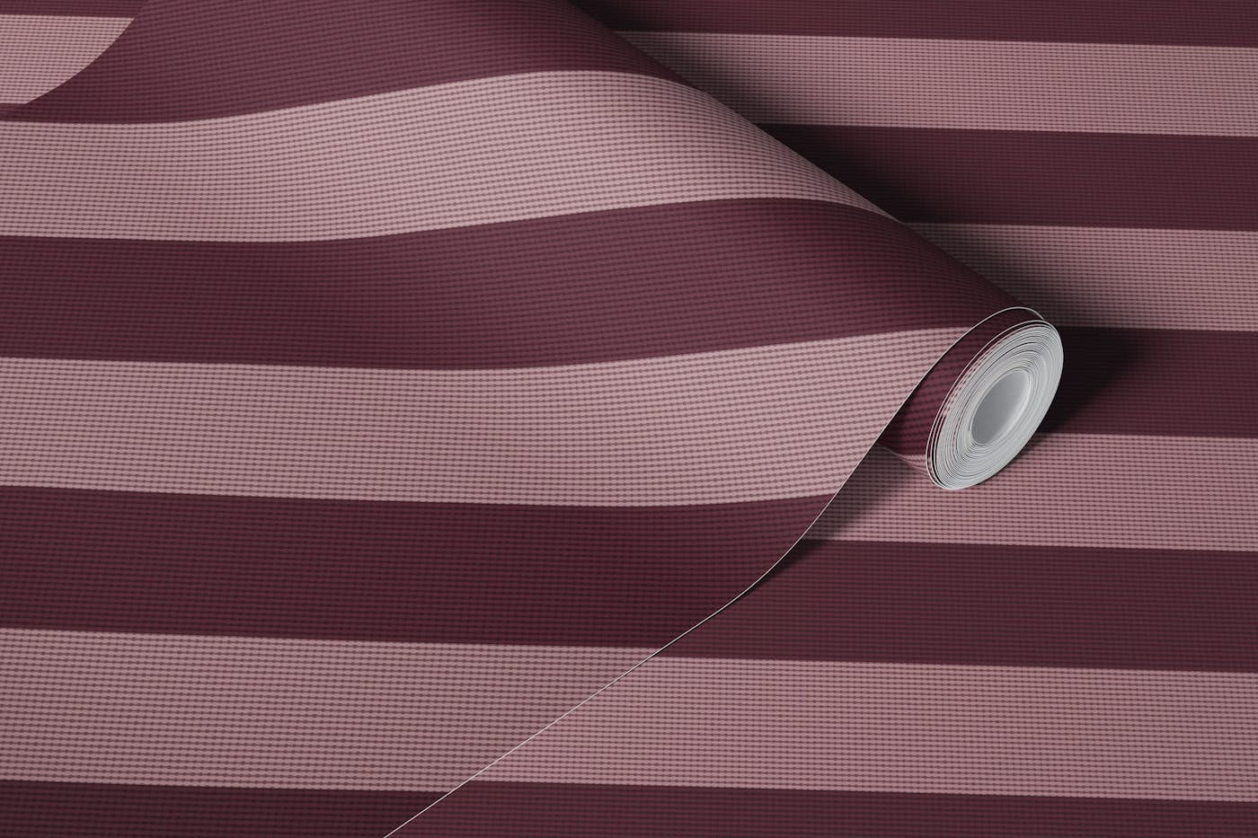 Textured diagonal stripe bordeaux rosewood wallpaper roll