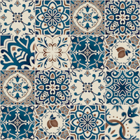 Italian tiles - mediterranean azulejos warm tapete