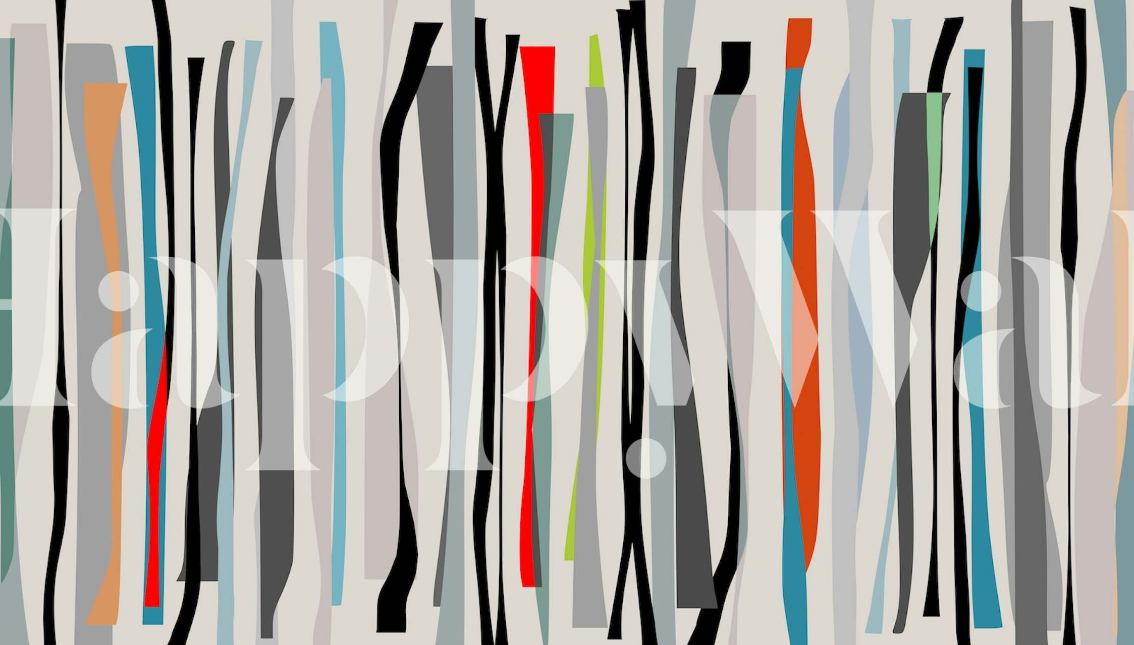 Diseño de papel tapiz Vertical 9 en una habitación