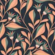 Pantone Peach Fuzz airy flowers dark