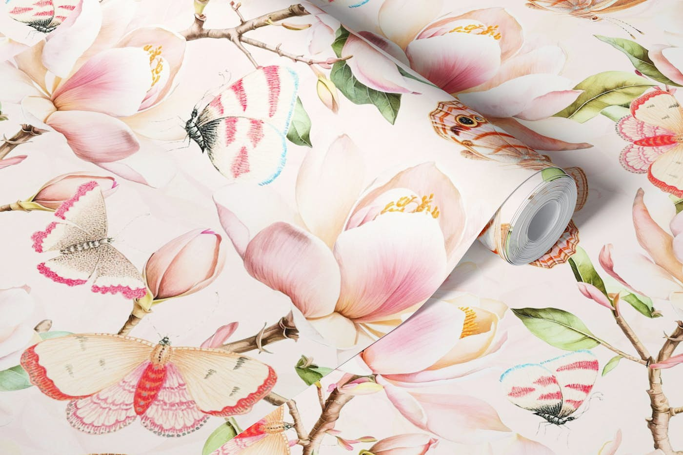 Vintage Spring Flowers Magnolia Garden 2 wallpaper roll