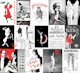 Vintage Art & Adds Mix Black White Red