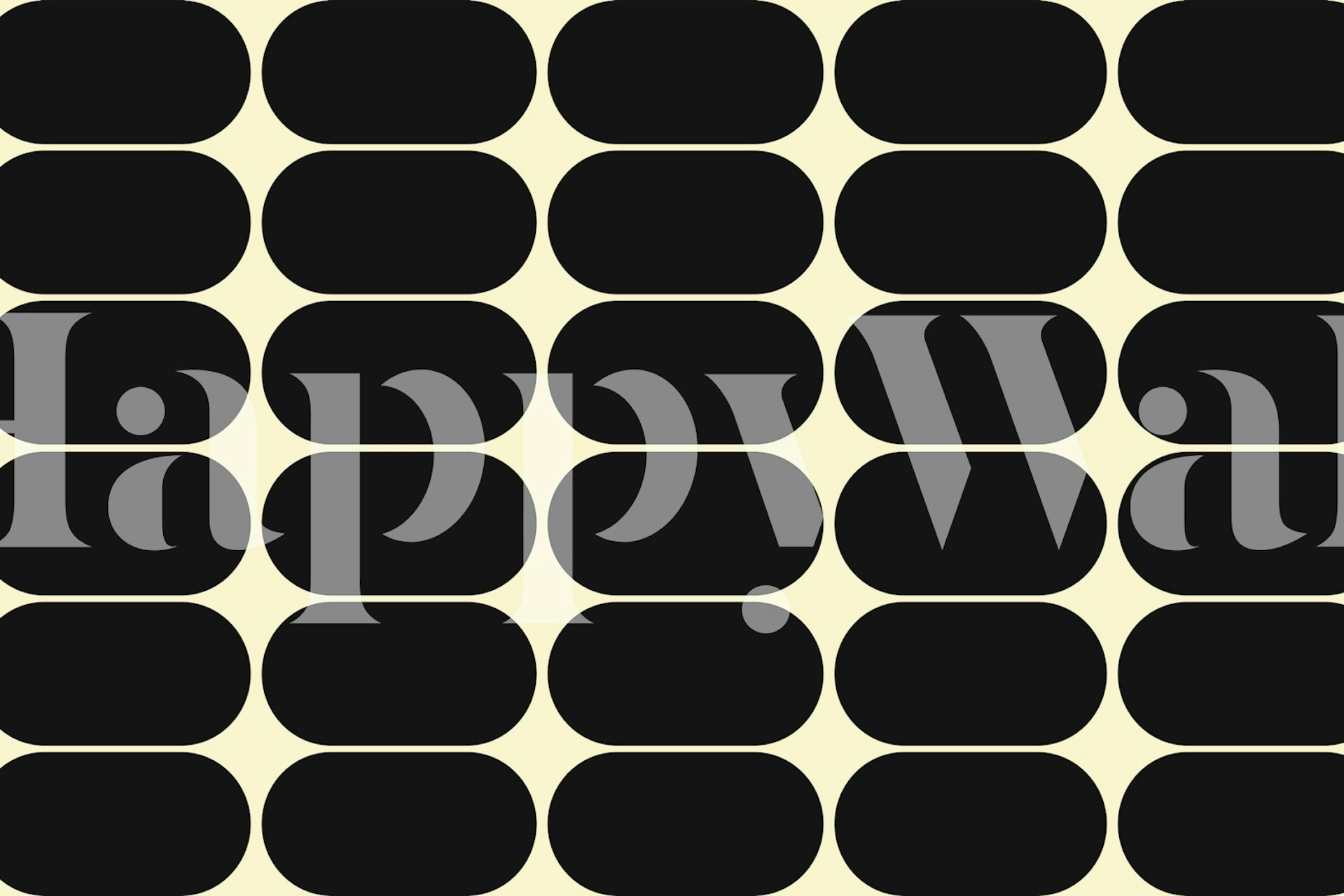 Mid-Century Pebbles Abstract Wallpaper i rummet