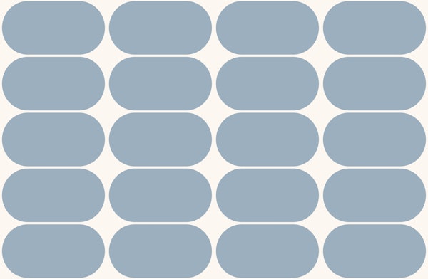 Blue Grey Mid-Century Pebbles Abstract Geo