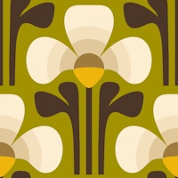 Retro clovers, sage (2881C) ταπετσαρία