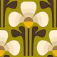 Retro clovers, sage (2881C)