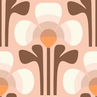 Retro clovers, peach (2881D) ταπετσαρία