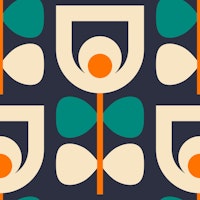 Abstract flowers / 2887A tapete