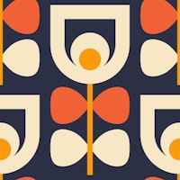 Abstract flowers / 2887B tapete