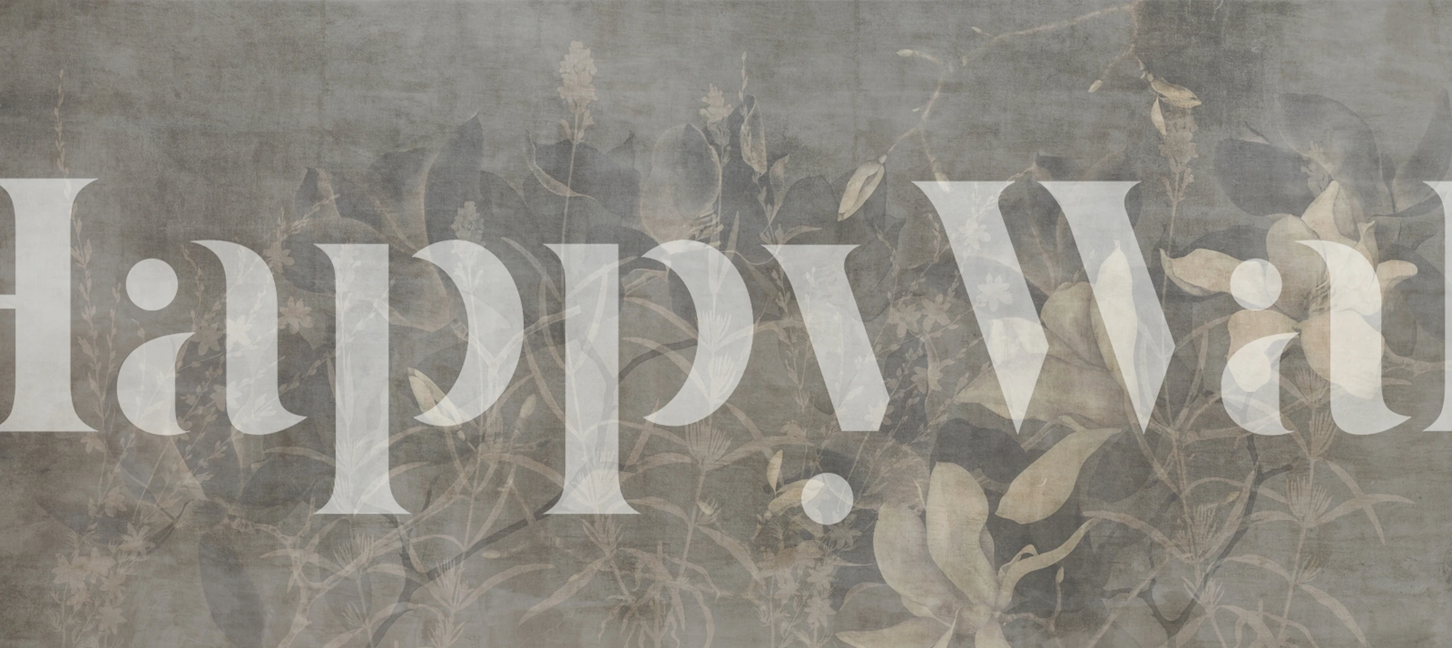 Gray-toned magnolia flower wall mural for interior decor