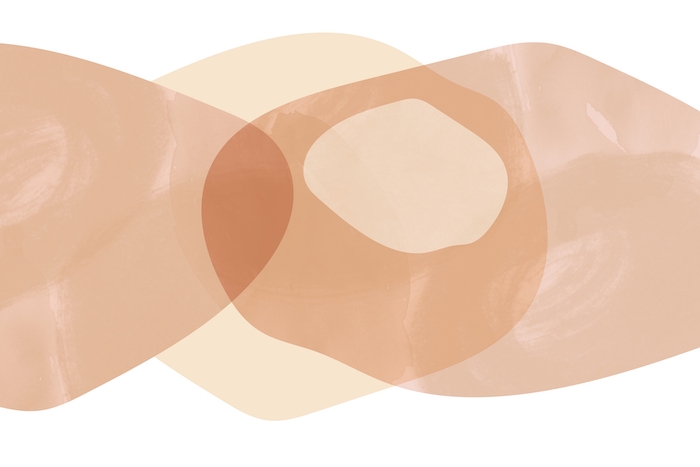 Peach Mid-Century Minimalism wallpaper | Happywall